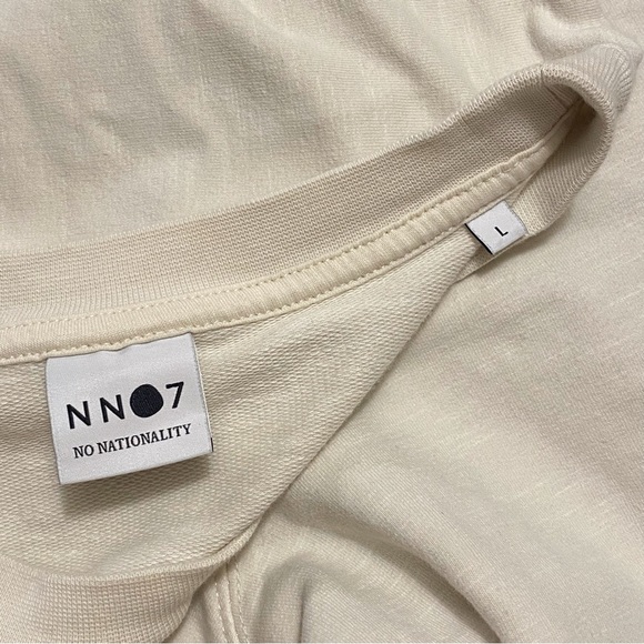 NN07 No Nationality Barrow 3383 crewneck beige cream campaign sweatshirt sweater - Picture 5 of 8